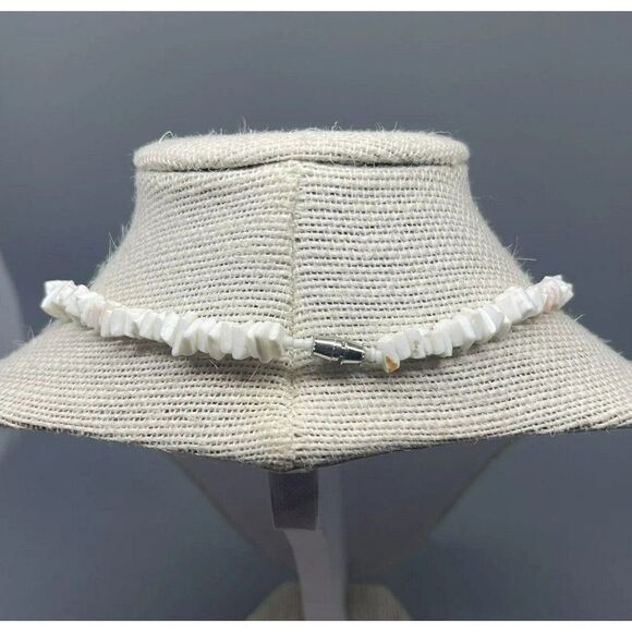 Pink And White‎ Natural Puka Shell Necklace Screw Clasp 17” - Picture 3 of 4